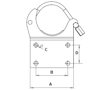 pipe support clamp support base plate